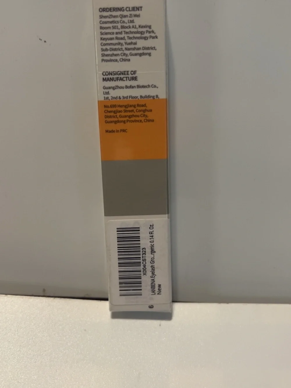 LANBENA Eyelash Nourishing Serum - White & Orange Packaging